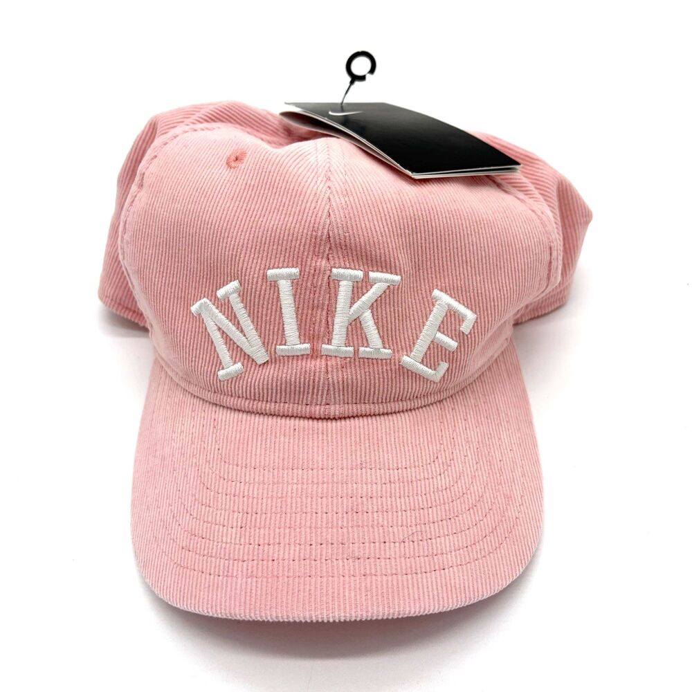 NWT Nike Corduroy Hat Pink Heritage86 Spellout Adjustable Cap Unisex BV3396